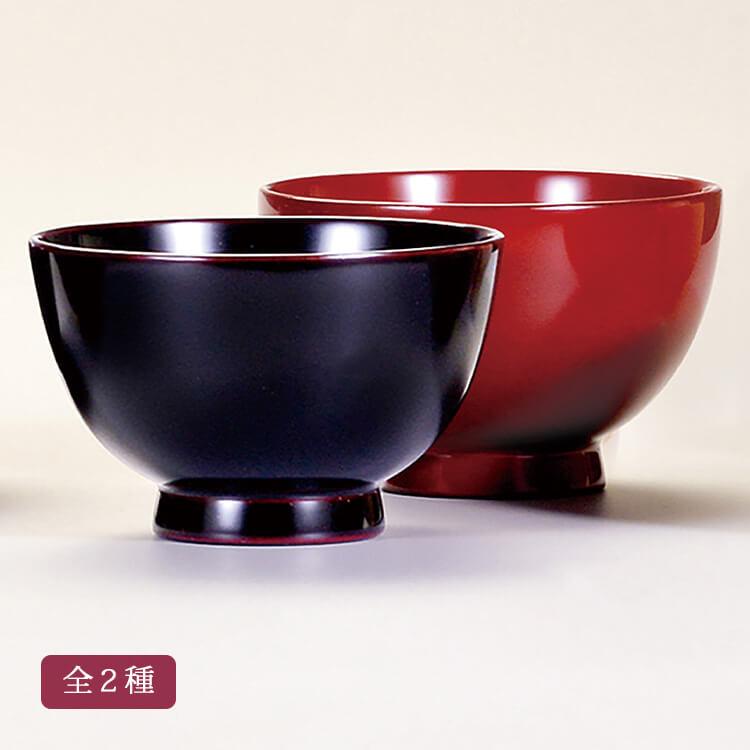 キッチン・食器 漆器 黒と赤の目はじき塗り椀