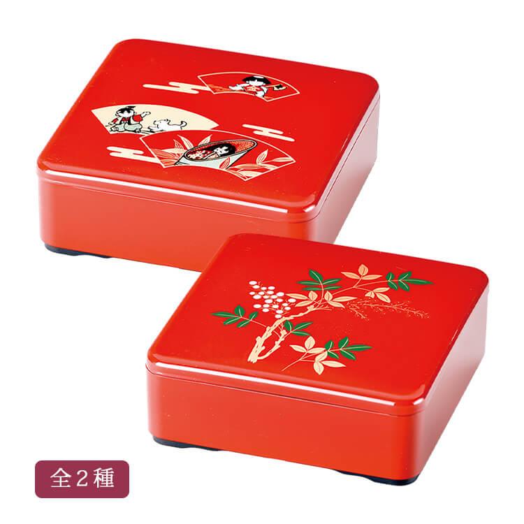 朱 6.0 一段重 全2種 重箱 お重 ABS樹脂製 ウレタン塗装 婚礼 婚約