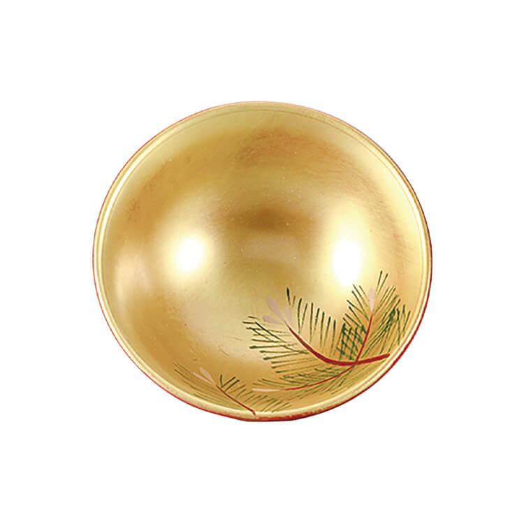 金地 1.8 小盃 3P 松竹梅(手描) 3客 酒器 天然木製 漆+ウレタン 合成