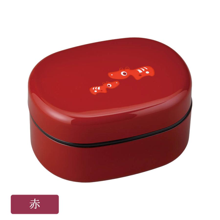 【未使用品】会津塗　ミニサイズ2段重箱•吸物椀•特大会席膳　15点　ミニ弁当箱 小判弁当 赤べこ 全2種 弁当箱 ランチボックス かわいい ご当地 民芸
