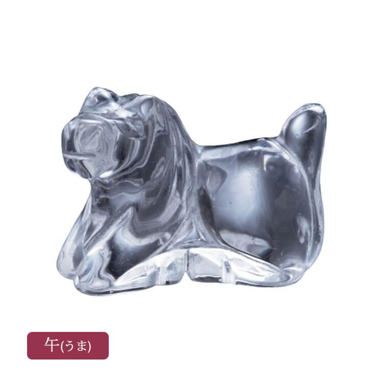 水晶干支御守り 幸福の水晶 【午(うま)】 選べる袋付き 本水晶 お守り