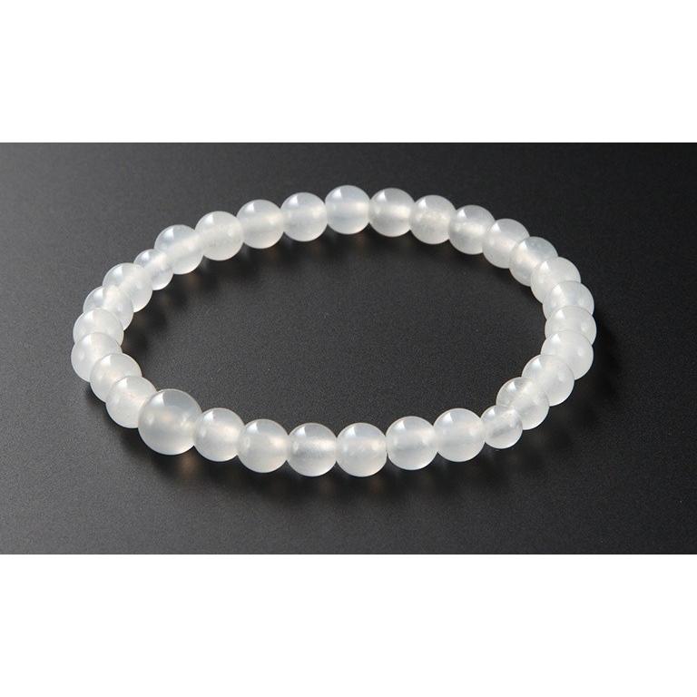 オニキス 数珠ブレスレット 女性用 男性用 ホワイトオニキス 共玉 6mm