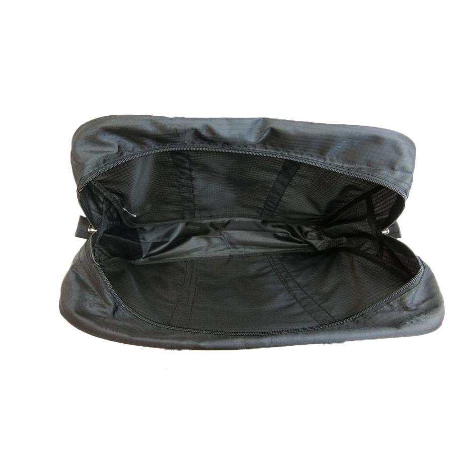 ナイロン製 ブラック ジッパーバッグ 最軽量ナイロン製サブバッグ通称マジックバッグ39cm150g