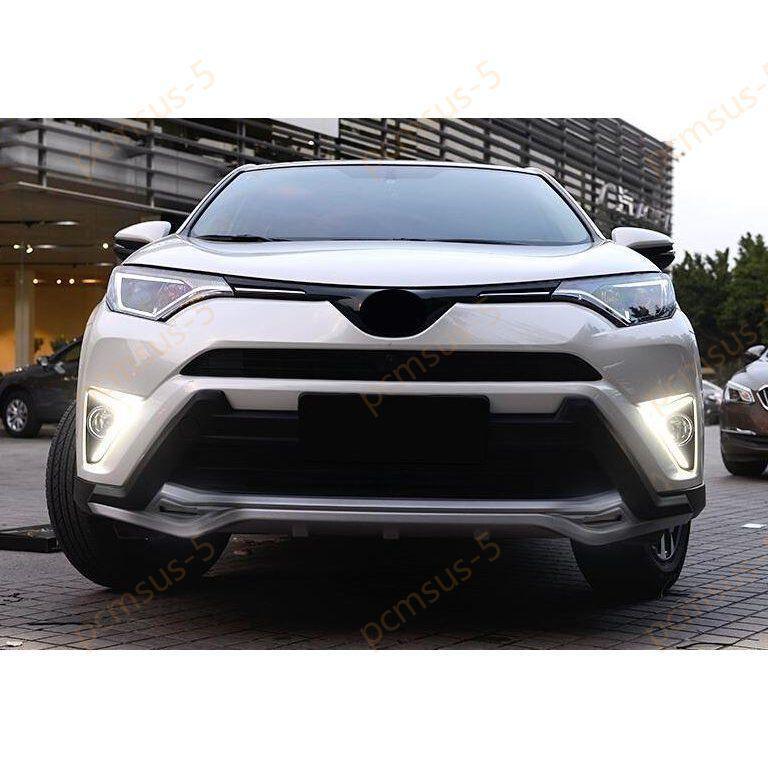 【超目玉】 トヨタ RAV420162017カーLEDDRLデイタイムランニングライトターニングシグナルフォグランプオートライトランプアクセサリー