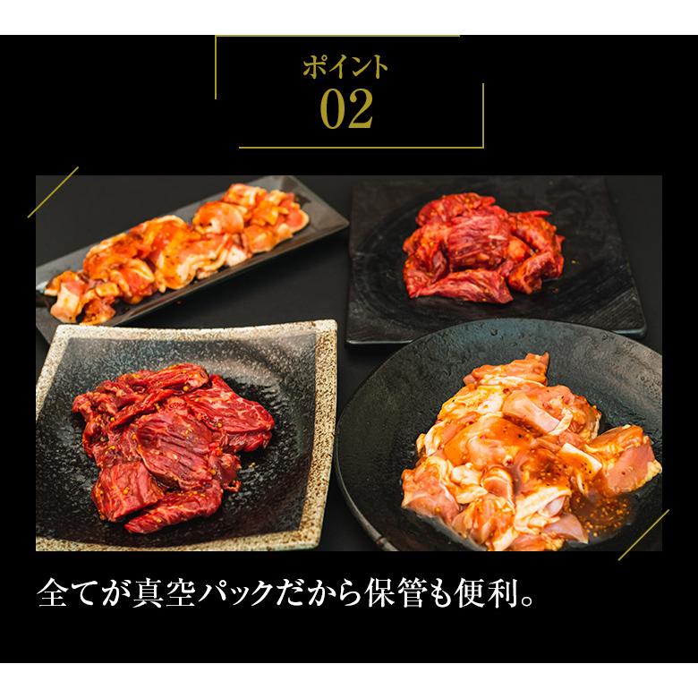 バーベキューセット たれ漬けセット 6-8人盛  BBQ 焼肉セット カルビ ハラミ 豚バラ とりもも 1.6kg 送料無料 食品 牛肉 メガ盛り 焼き肉 焼肉用 お肉 肉｜nakayamaya｜05