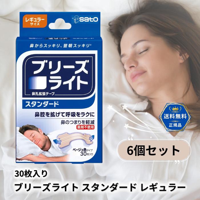 ブリーズライト スタンダード レギュラー  30枚 ベージュ 6個セット（Yahoo!・なかよし薬局ヤフー店）