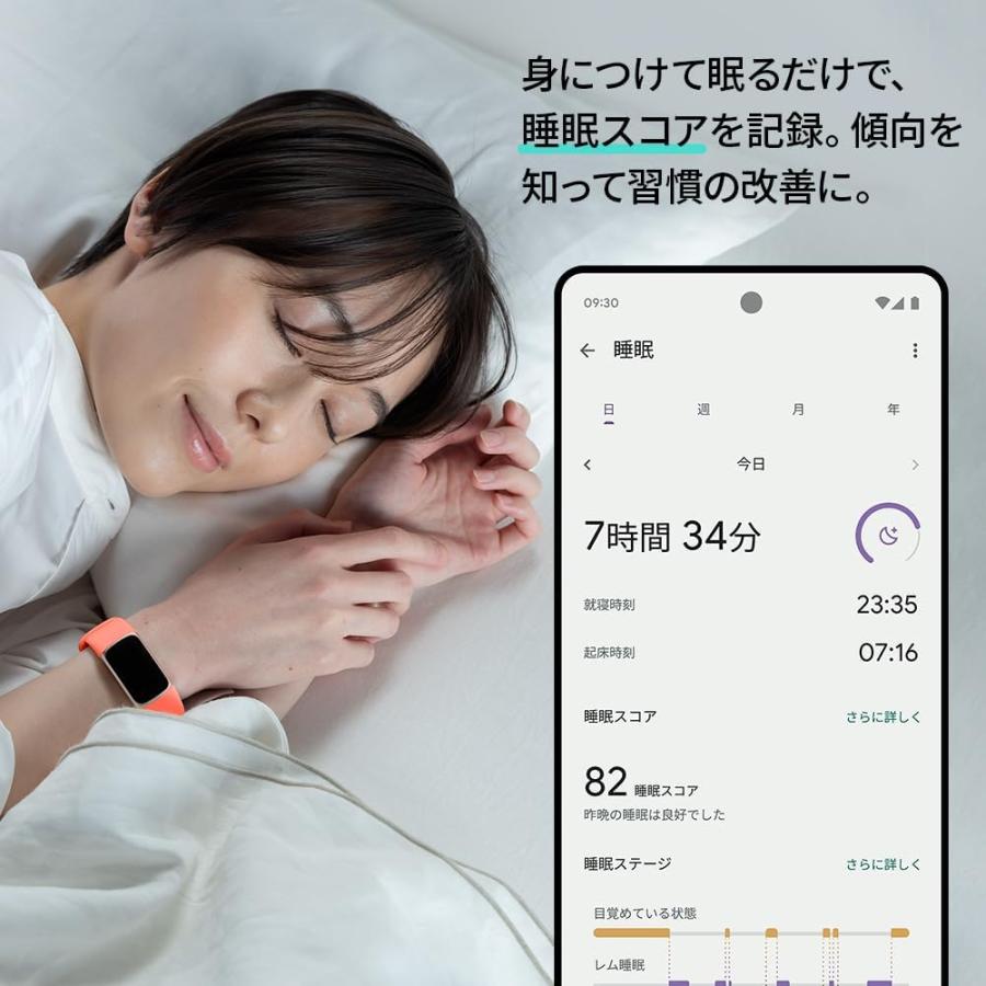 フィットビット6 Fitbit Charge 6 ブラック シルバー 正規品 最大7日間のバッテリー Suica対応 GPS搭載 健康指標ダッシュボード 心拍計測と睡眠スコア 活動量計の画像