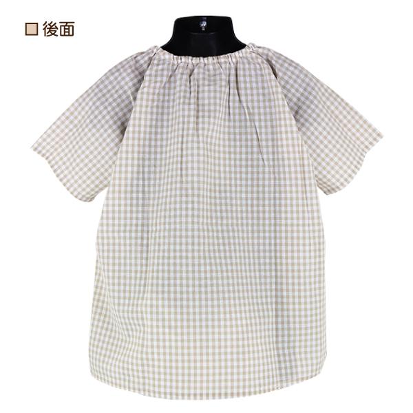 スモック　確認用 綿100％ ギンガムチェックスモック 110-160cm 小学校 中学校 子供 半袖