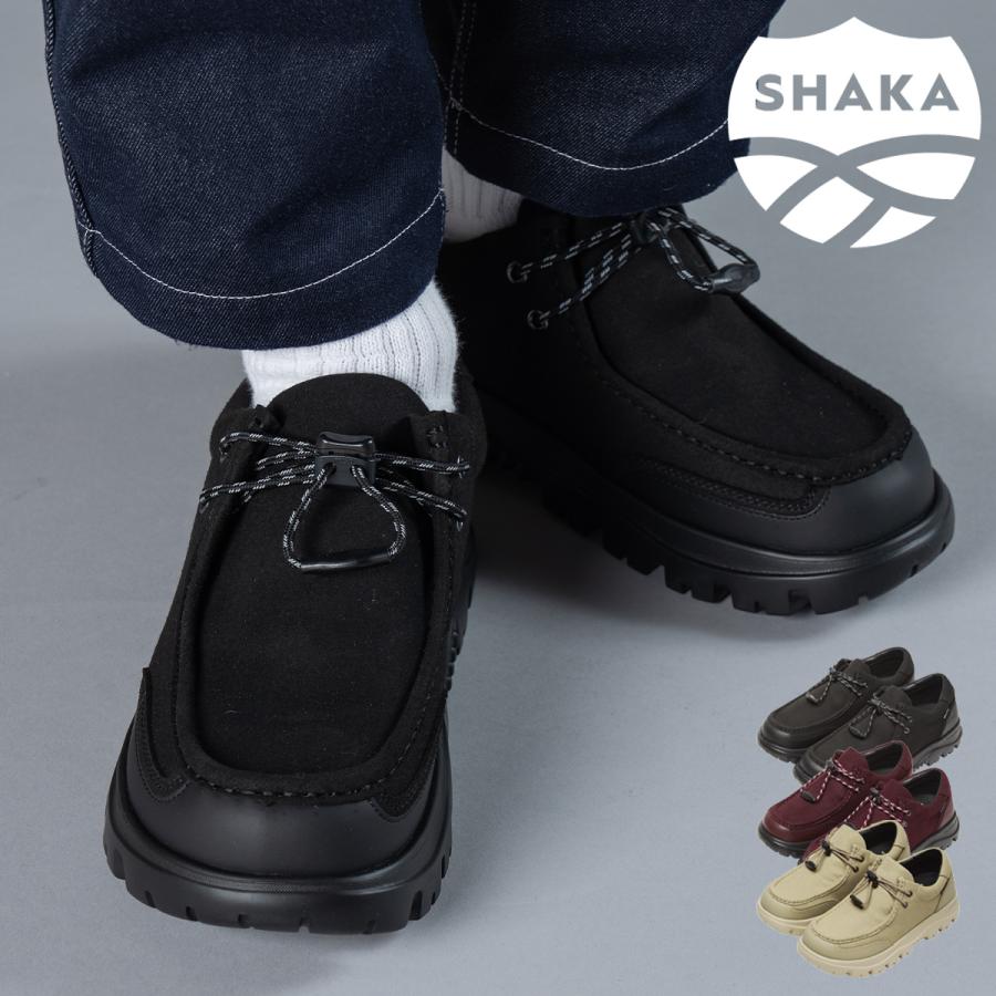 SHAKA シャカ TRAIL TYROL MOC EX シャカ モックシューズ トレイル チロル モック 靴 スリッポン アウトドア カジュアルシューズ スニーカー メンズ レディース 撥水 防滑 軽量 キャンプ タウンユース SHAKA シャカ TRAIL TYROL MOC EX モックシューズ トレイル チロル