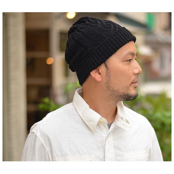 RHC インディゴ染めニットキャップ　サイズフリー　美品 THE FACTORY MADE(ザファクトリーメイド) インディゴ染めニット