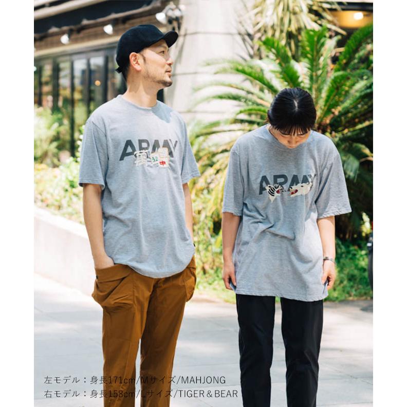 Let's / レッツ 功夫 ARMY Tee 刺繍 Tシャツ メンズ レディース 大きい