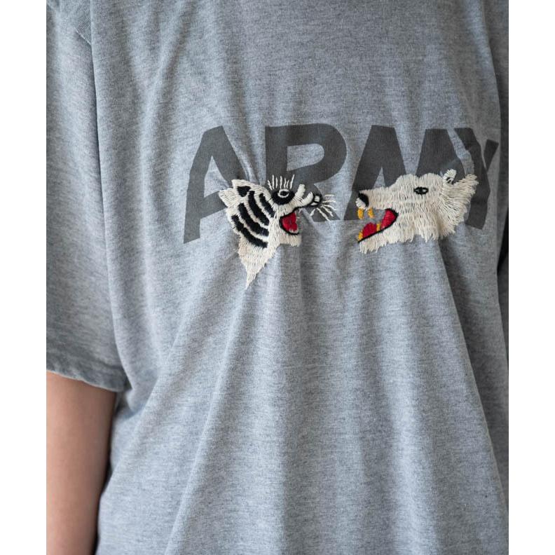 Let's / レッツ 功夫 ARMY Tee 刺繍 Tシャツ メンズ レディース 大きい