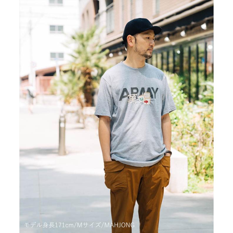 Let's 功夫 ARMY Tee 刺繍 Tシャツ デットストック 刺しゅう メンズ レディース 大きいサイズ 麻雀 タイガー シロクマ プレゼント  30代 40代 50代 60代｜nakota｜03