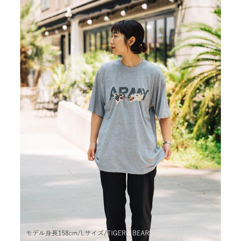 Let's / レッツ 功夫 ARMY Tee 刺繍 Tシャツ メンズ レディース 大きい