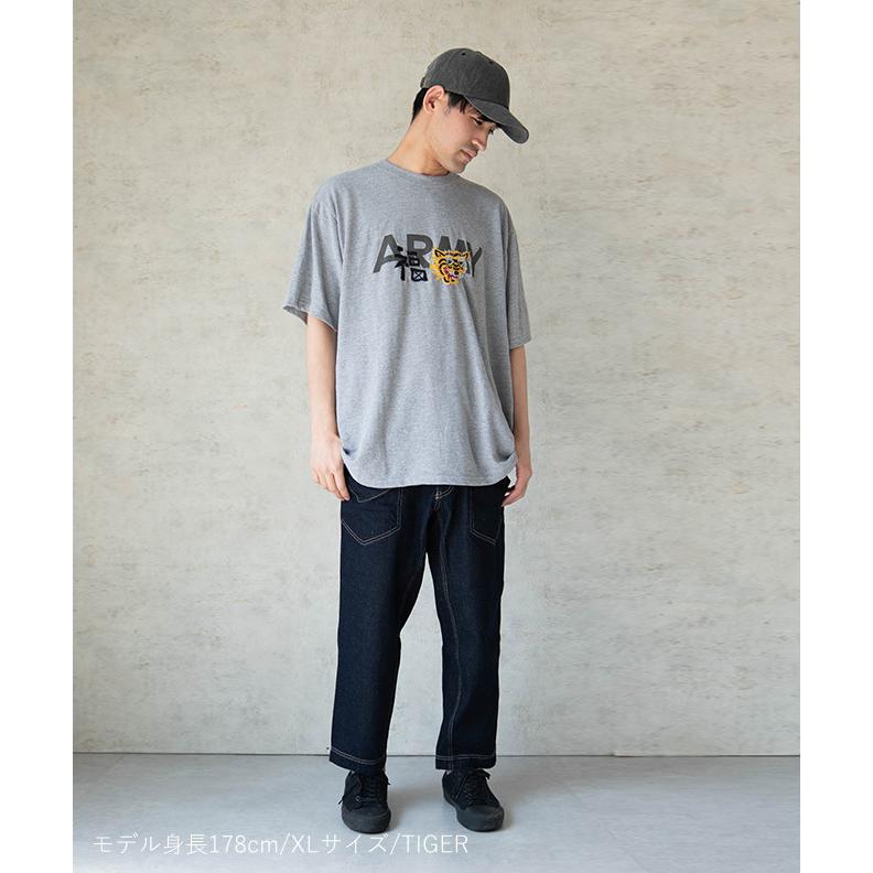 Let's 功夫 ARMY Tee 刺繍 Tシャツ デットストック 刺しゅう メンズ レディース 大きいサイズ 麻雀 タイガー シロクマ プレゼント  30代 40代 50代 60代｜nakota｜10