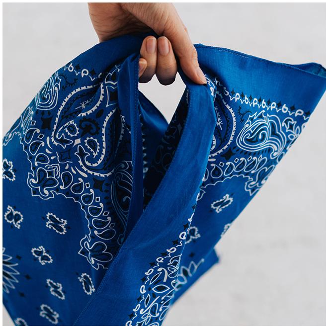 HAV-A-HANK 2WAY エコバッグ バンダナ スカーフ ペイズリー柄