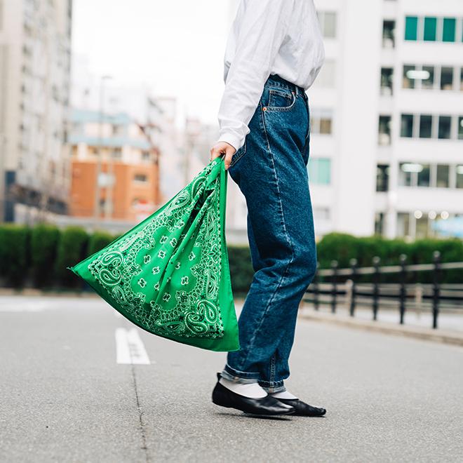 HAV-A-HANK 2WAY エコバッグ バンダナ スカーフ ペイズリー柄