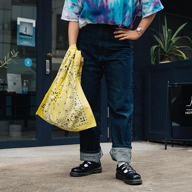 mnml バンダナバッグ　ペイズリー Bandana Paisley Pattern Shell Mini Tote Shoulder Bag バンダナ