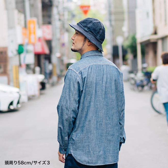 HIGHER ハイヤー SELVEDGE DENIM ONE WASH ハット デニム デニムハット 折りたためる メンズ レディース プレゼント  30代 40代 50代 60代｜nakota｜04