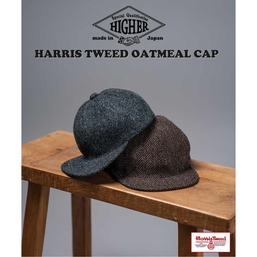 帽子 HIGHER Harris Tweed Oatmeal Casquette HIGHER（ハイヤー） HIGHER / ハイヤー / HARRIS TWEED OATMEAL CAP