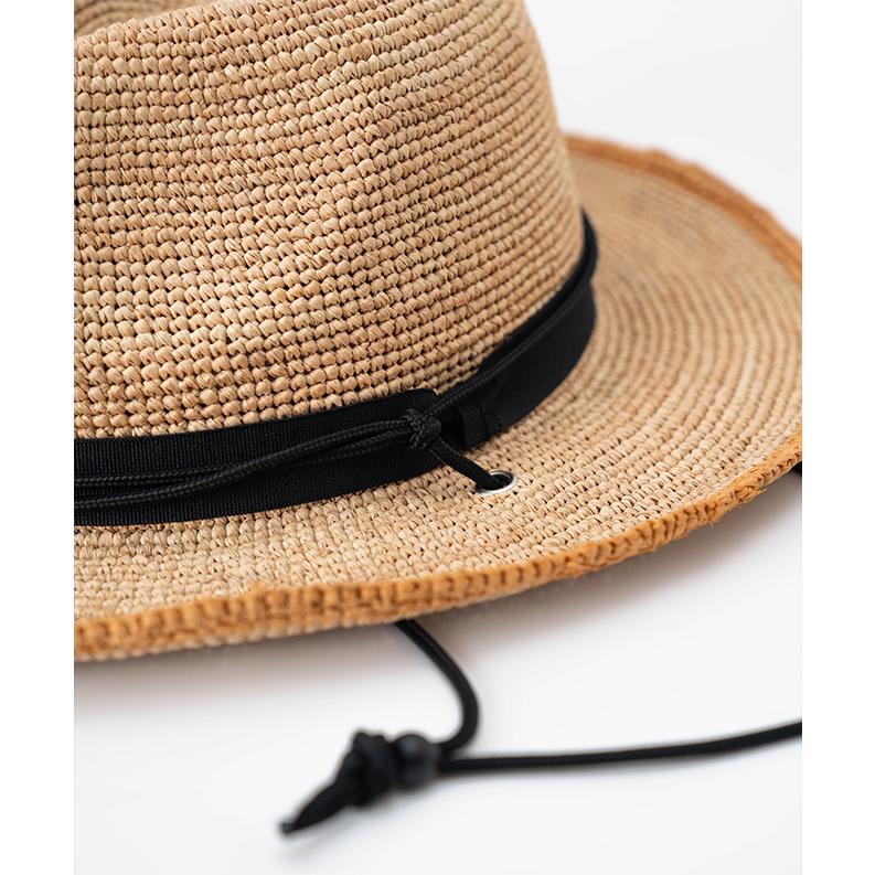 Req Hatter レックハッター RAFFIA SC HAT 細編みラフィアミドルハット