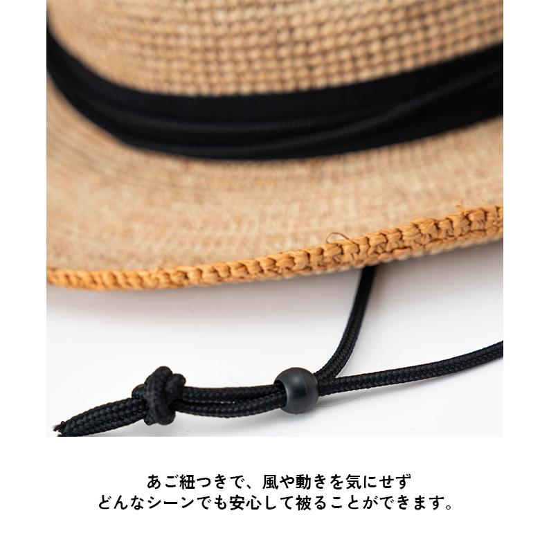 Req Hatter レックハッター RAFFIA SC HAT 細編みラフィアミドルハット