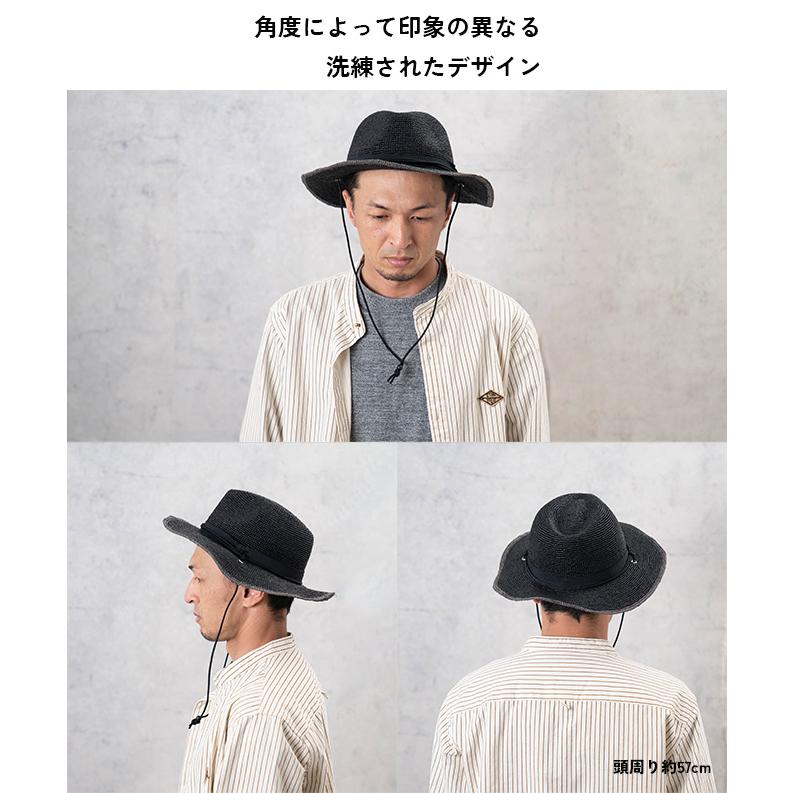 Req Hatter レックハッター RAFFIA SC HAT 細編みラフィアミドルハット