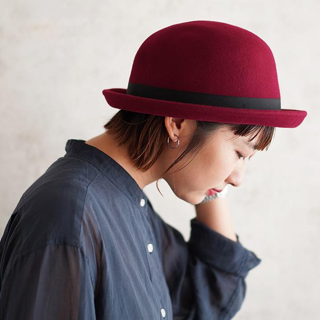 RUBEN ルーベン たためる フェルトボーラーハット 帽子 RUBEN ルーベン たためる フェルトボーラーハット 帽子