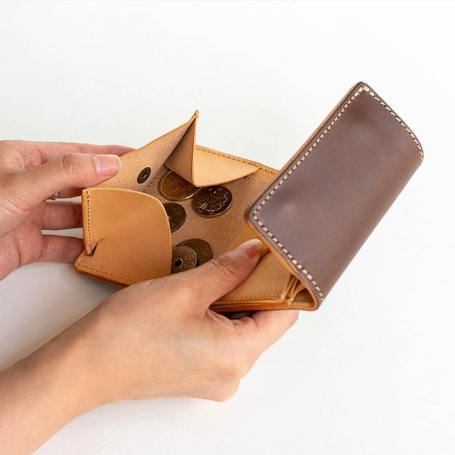 Nakota（ナコタ） nakota Colunaline ブッテーロレザー 三つ折り財布