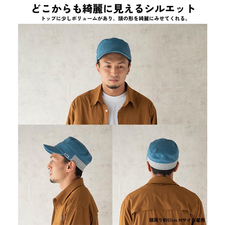 nakota ナコタ LINEN COOL RIB WORK CAP リネン クール リブ ワークキャップ 帽子 麻 ツバ長 メンズ レディース｜nakota｜15