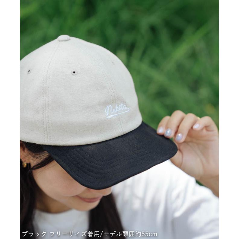 帽子 メンズ レディース 紫外線カット UV nakota ナコタ NATURAL 2TONE LOGO CAP キャップ 大きいサイズ 大きめ 軽量 ツバ短 リネン コットン おしゃれ かわいい｜nakota｜14