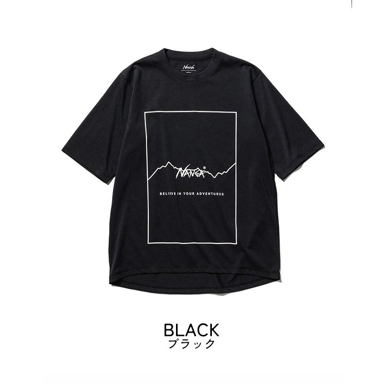 タグ付新品 NANGAナンガ CORDURAナイロンシャツ メンズXL ロゴ刺繍 NANGA ナンガ DRY MIX FRAME LOGO TEE ドライミックス Tシャツ