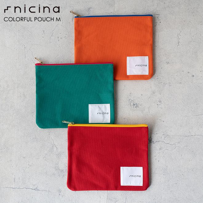 nicina ニシナ ポーチ Mサイズ 小物入れ キャンバス 帆布 日本製