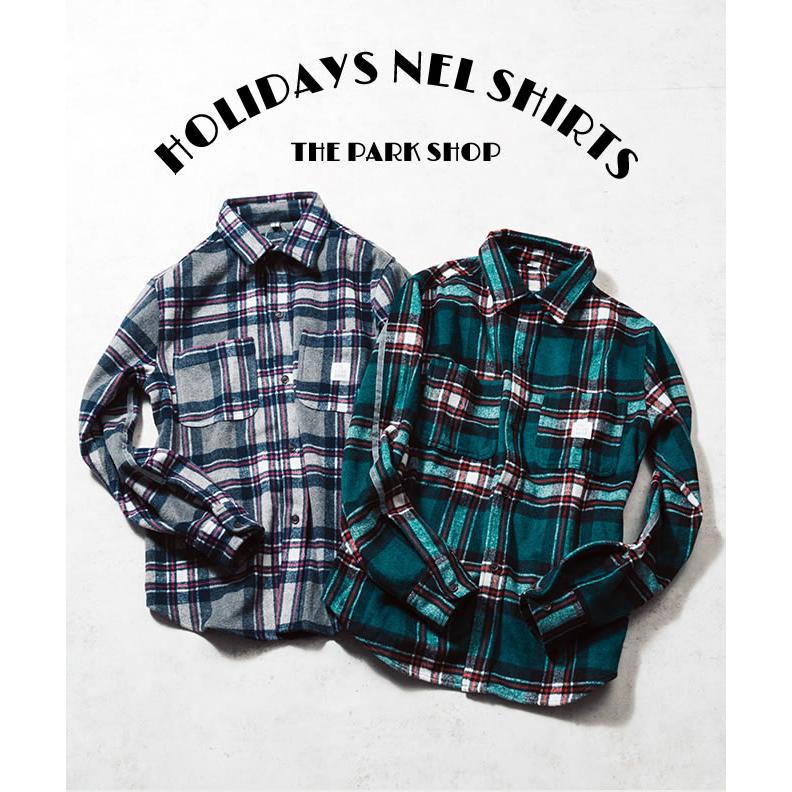 THE PARK SHOP ザパークショップ HOLIDAYS NEL SHIRT ネルシャツ チェ