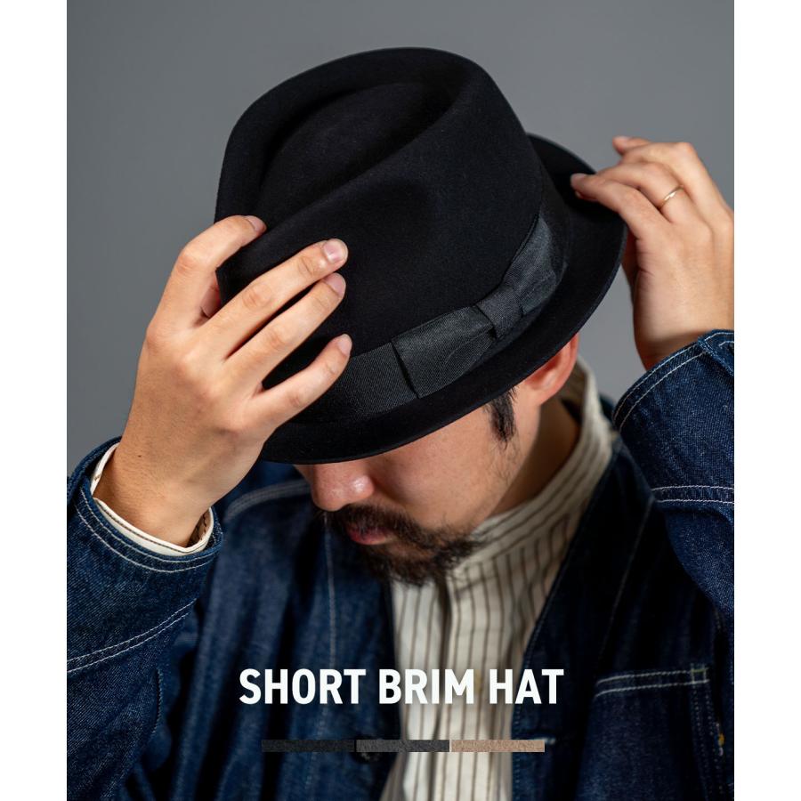 ReqHatter（レックハッター） SHORT BRIM HAT 帽子 ハット フェルト