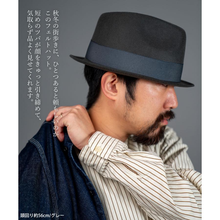 ReqHatter（レックハッター） SHORT BRIM HAT 帽子 ハット フェルト