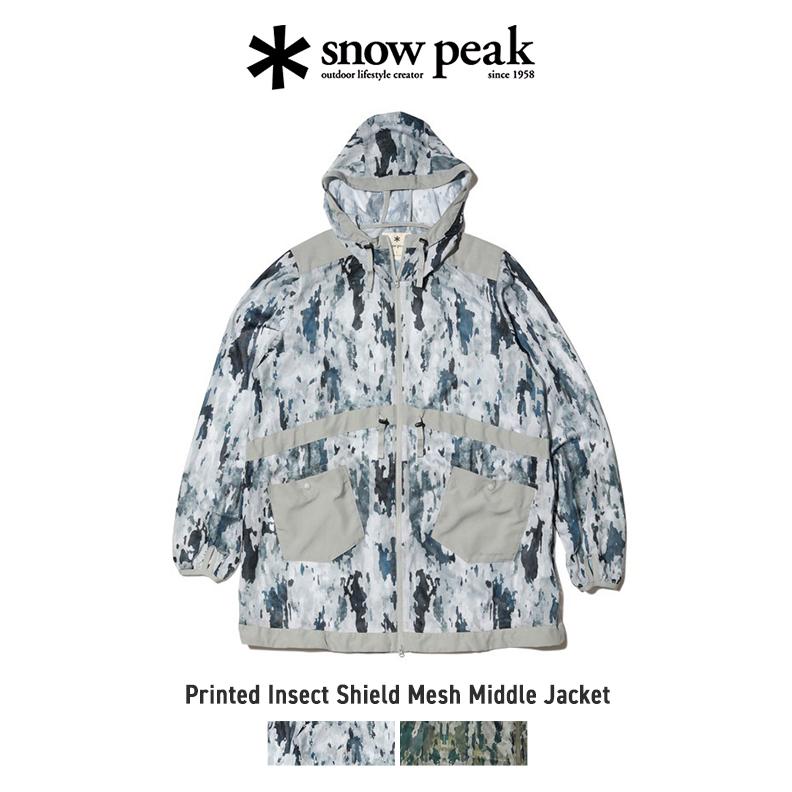 snow peak スノーピーク Printed Insect Shield Mesh Middle Jacket 虫よけ メッシュ 通気性 アウター 軽量 メンズ レディース アウトドア｜nakota｜04