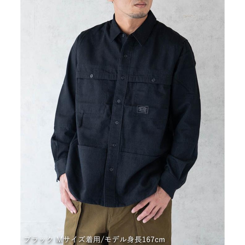 snow peak スノーピーク TAKIBI Light Denim Utility Shirt 焚火 デニム シャツ ジャケット キャンプ アウトドア 黒 インディゴ プレゼント 紫外線対策｜nakota｜02