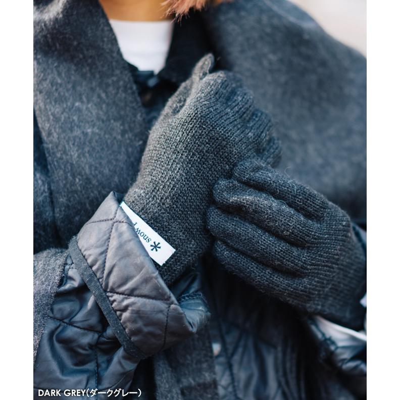 snow peak スノーピーク The Inoue Brothers イノウエブラザーズ Knit Gloves 手袋 無地 大きい メンズ レディース アルパカ 防寒 キャンプ オフィス 秋 冬｜nakota｜02