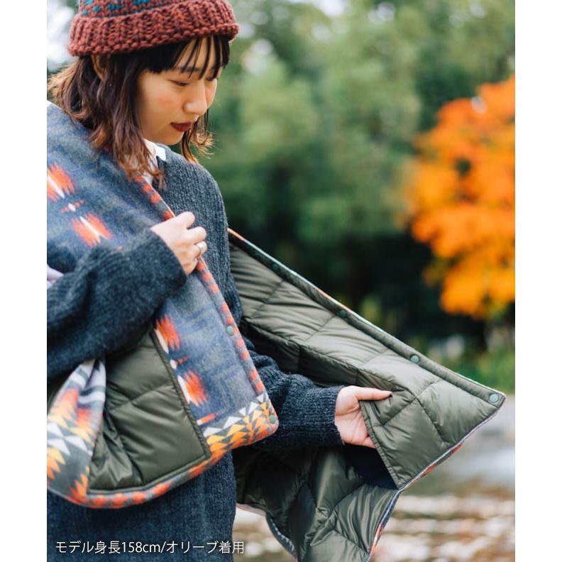 PENDLETON×TAION ペンドルトン タイオン REVERSIBLE DOWN STOLE ダウン