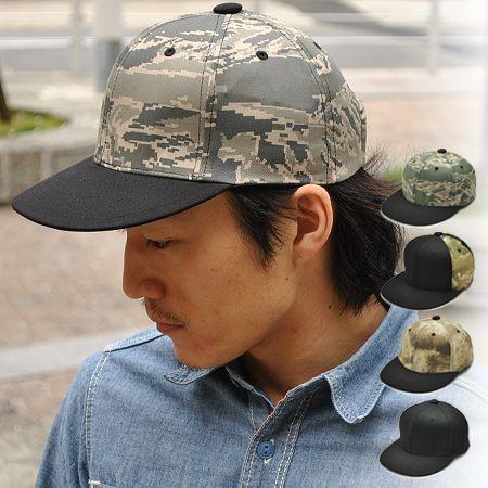 カモフラ ベースボールキャップ 帽子 キャップ 少し深めのシルエットで