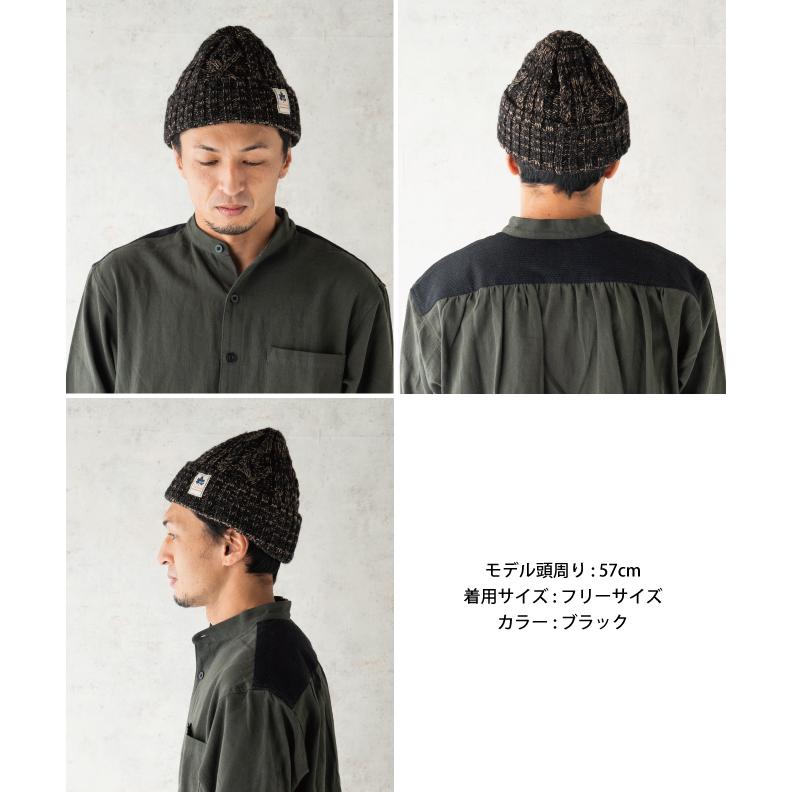 LOGOS ロゴス ミックスケーブルワッチ ニット帽 柔らかい 無地 メンズ
