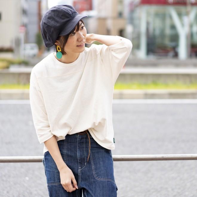 GOHEMP（ゴーヘンプ） オーガニックコットン 7分丈ワイドフットボールT
