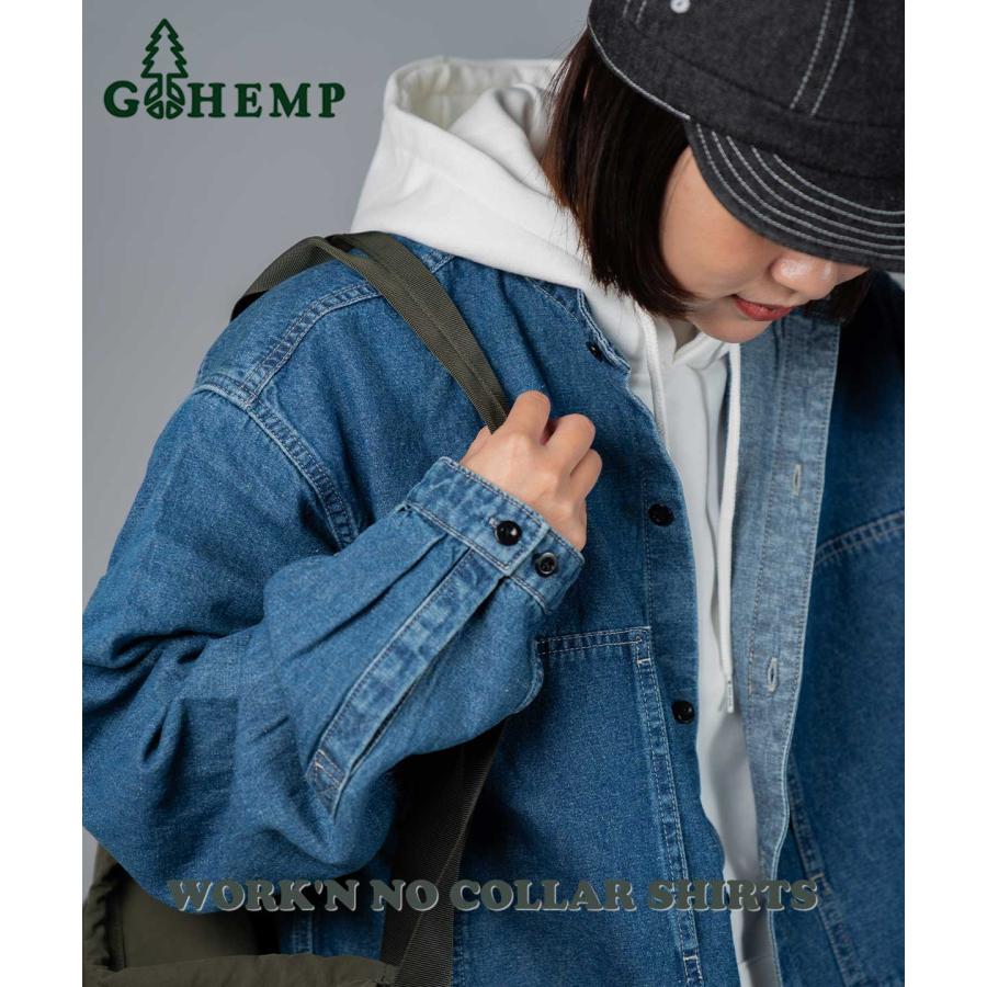 GOHEMP（ゴーヘンプ） WORK'N NO COLLAR SHIRTS メンズ レディース