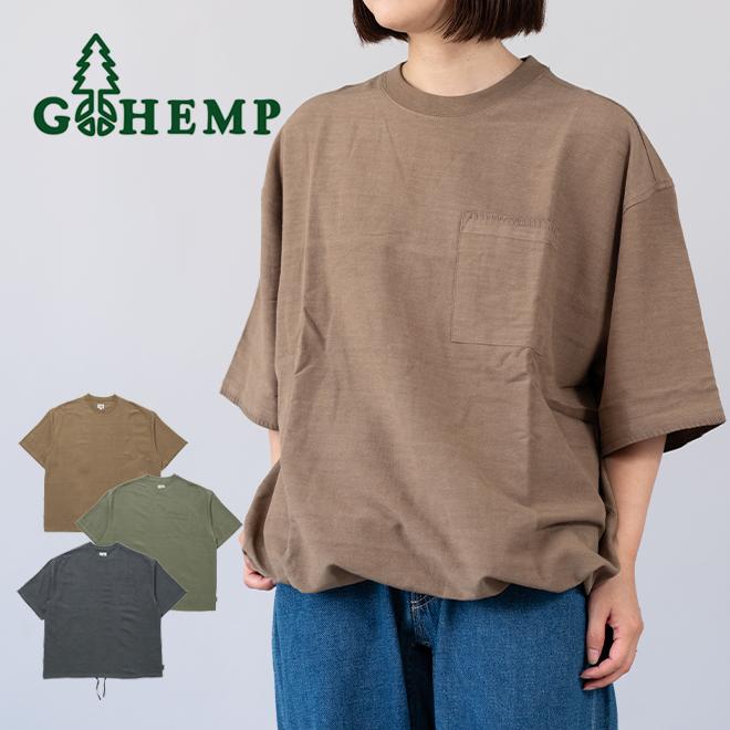 GOHEMP ゴーヘンプ YURURI EMB CREW ウェア トップス 半袖  クルーシャツ tシャツ メンズ レディース ズボン ブランド 人気 GOHEMP（ゴーヘンプ） YURURI EMB CREW ウェア トップス 半袖 クルー