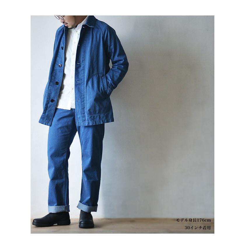 Plantation CW BIZEN ストライプ ジャケット インディゴ染め GOWEST（ゴーウエスト） ゴーウェスト INDIGO BASIC CHINO'S PANTS