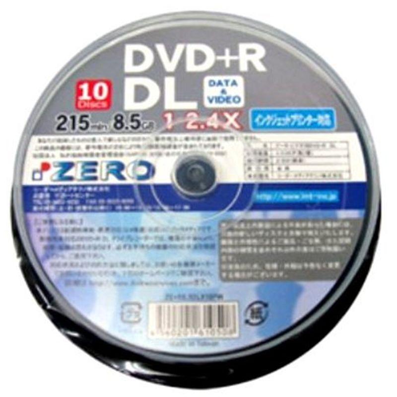 【爆売りセール開催中！】 ZERO DVD+R DL（2層タイプ） 2.4倍速 10枚 プリンタブル ZE+R8.5DLX10PW BD、DVD、CDケース
