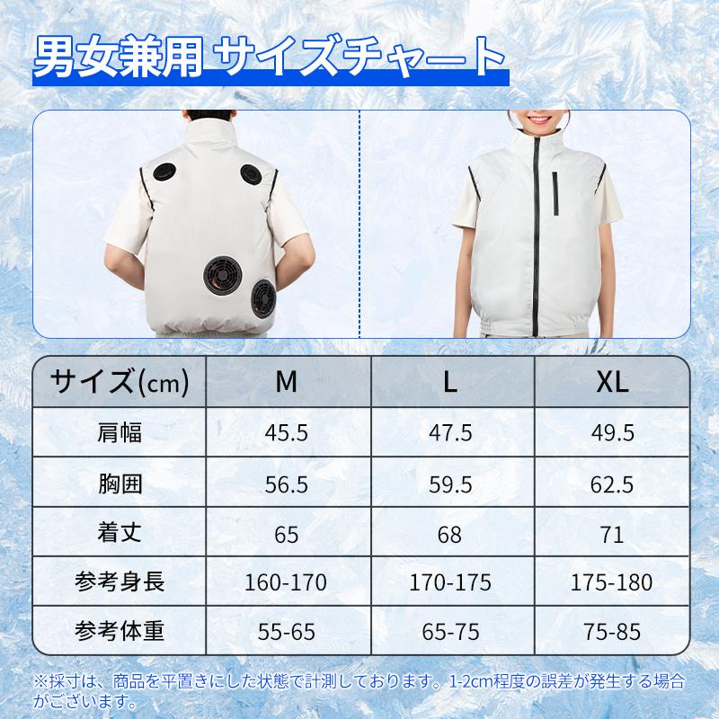 2025新発売 冷却ベスト 空調作業服 通気 速乾 2つ冷却ブレート 作業服 風量5段階調節 瞬間冷却 冷感温度 20000mAh ファン付き ベストフ 屋外作業 熱中症予防_11