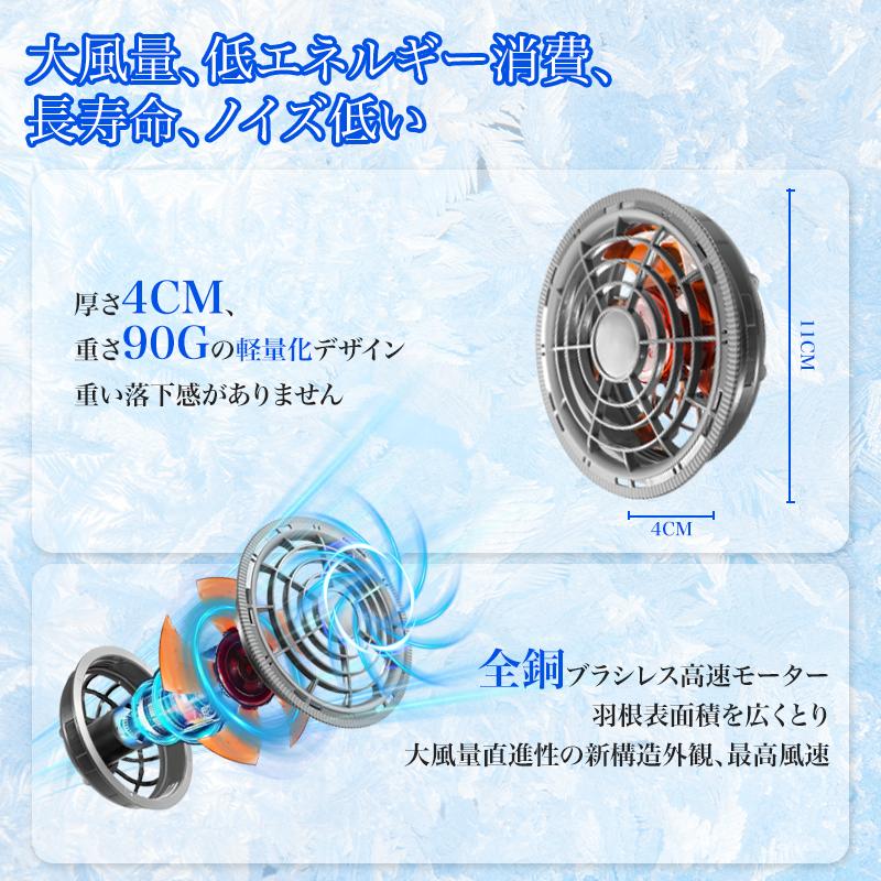 2025新発売 冷却ベスト 空調作業服 通気 速乾 2つ冷却ブレート 作業服 風量5段階調節 瞬間冷却 冷感温度 20000mAh ファン付き ベストフ 屋外作業 熱中症予防_8