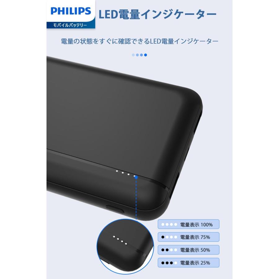 最終値下げ済　フィリップス　モバイルバッテリー Amazon | Philips (フィリップス) 小型 モバイルバッテリー AC